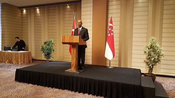Ambassador A Selverajah delivers the opening remarks