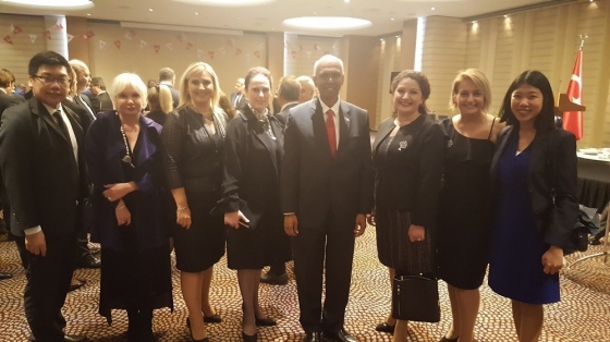 Ambassador A Selverajah with members of the Aegean Women’s Business Association and staff of the Singapore Embassy