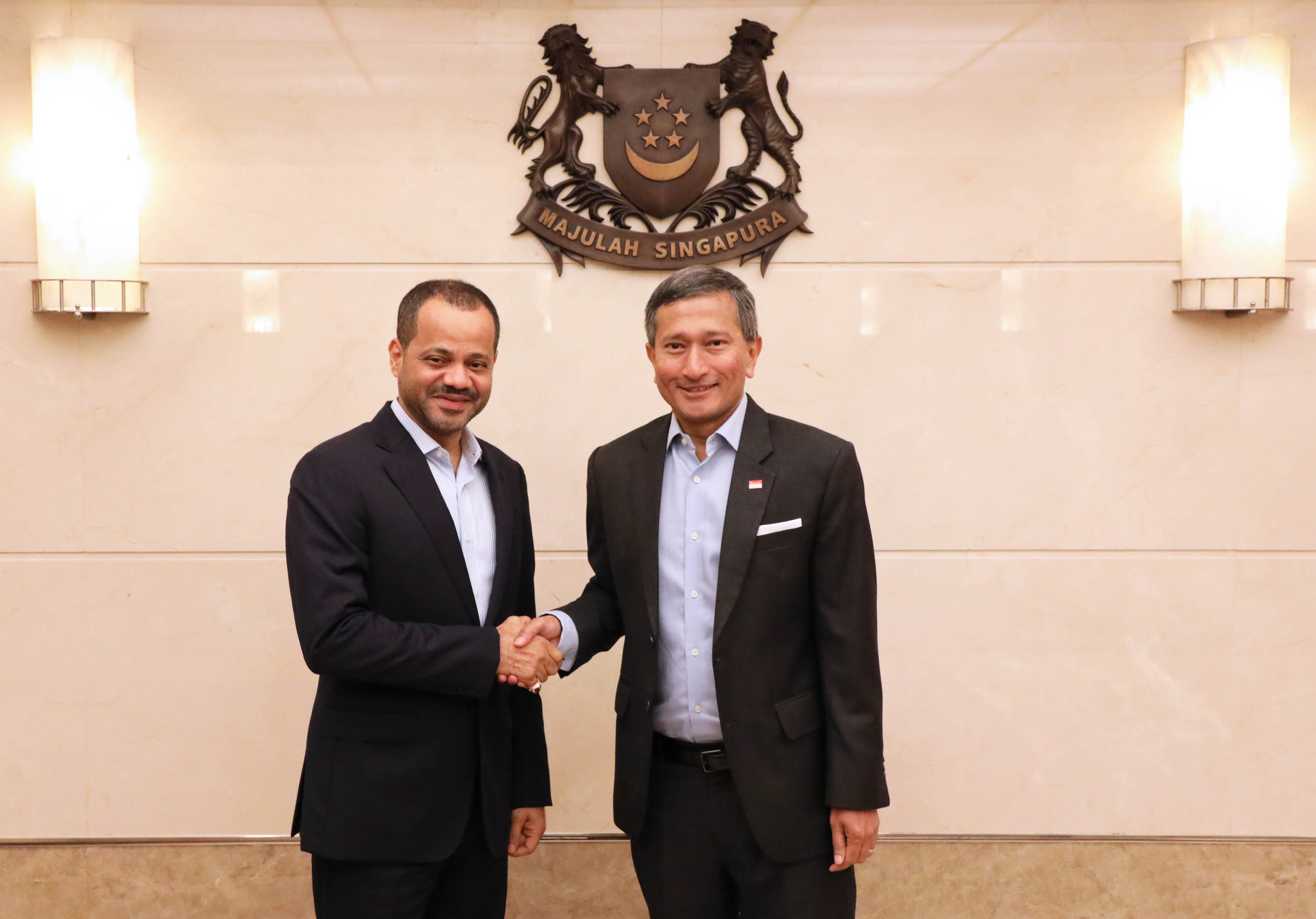 Lunch hosted by Minister for Foreign Affairs Dr Vivian Balakrishnan for Secretary-General of the Oman Ministry of Foreign Affairs Sayyid Badr Bin Hamed Al Busaidi, 27 March 2018