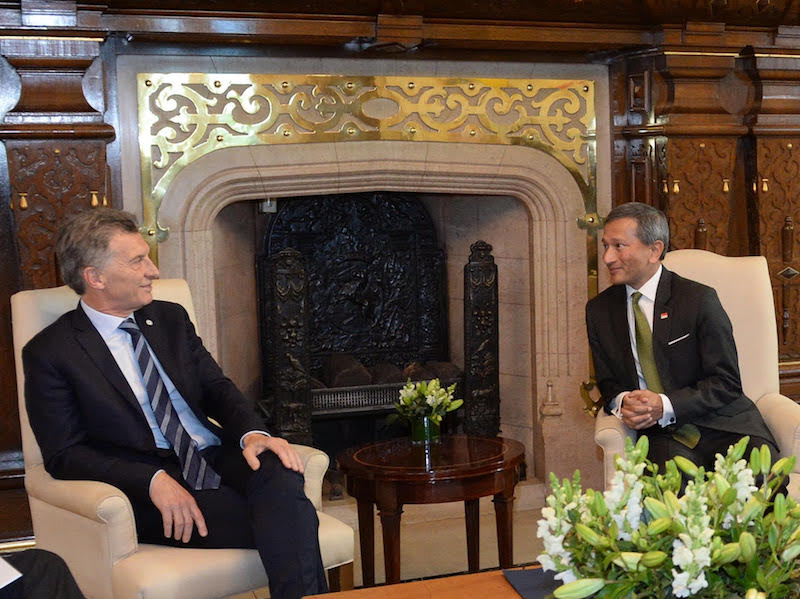 Meeting between President of the Argentine Republic Mauricio Macri and Minister for Foreign Affairs Dr Vivian Balakrishnan, 22 May 2018
