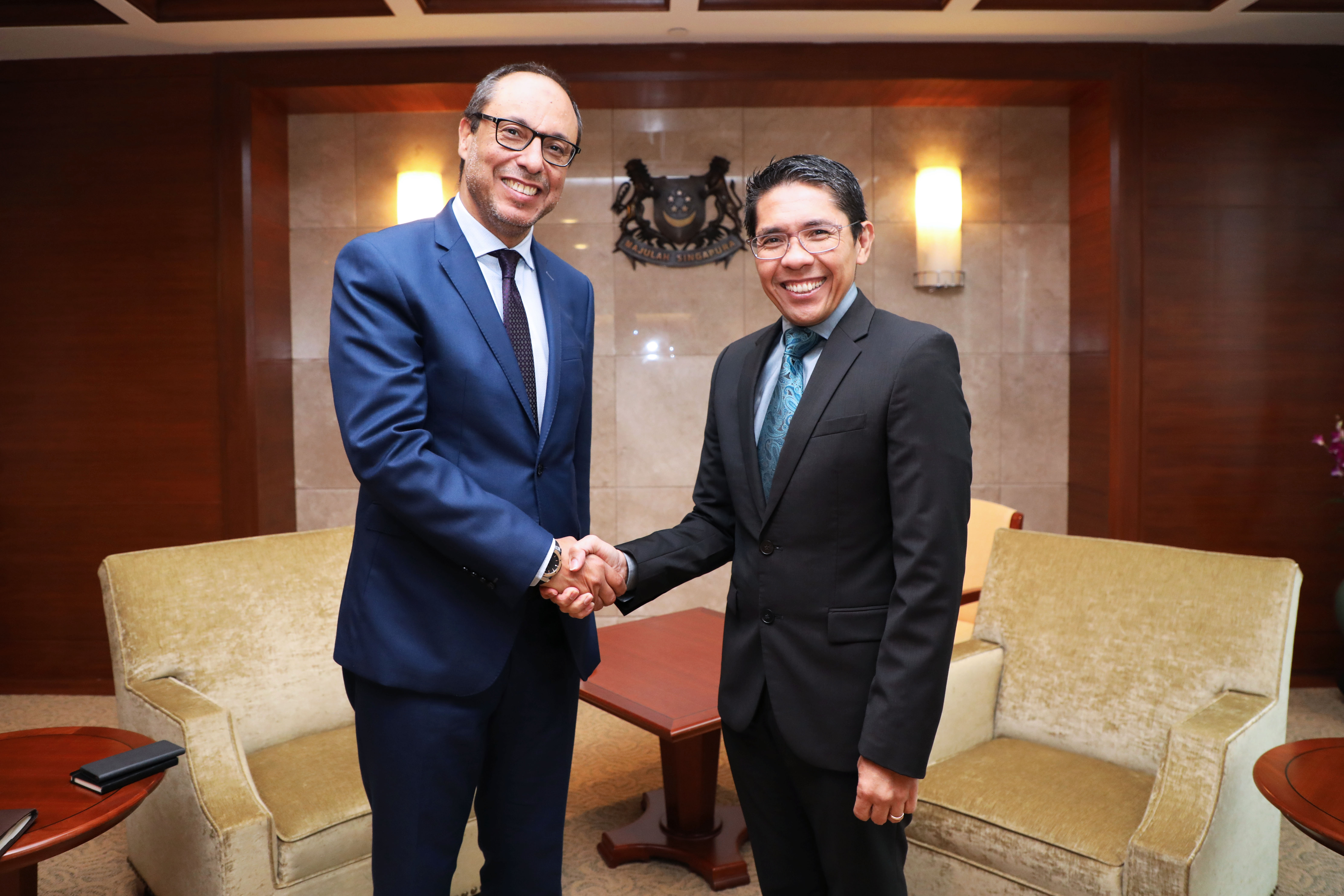 Meeting between SMS and Moroccan Minister Abdelkader Amara