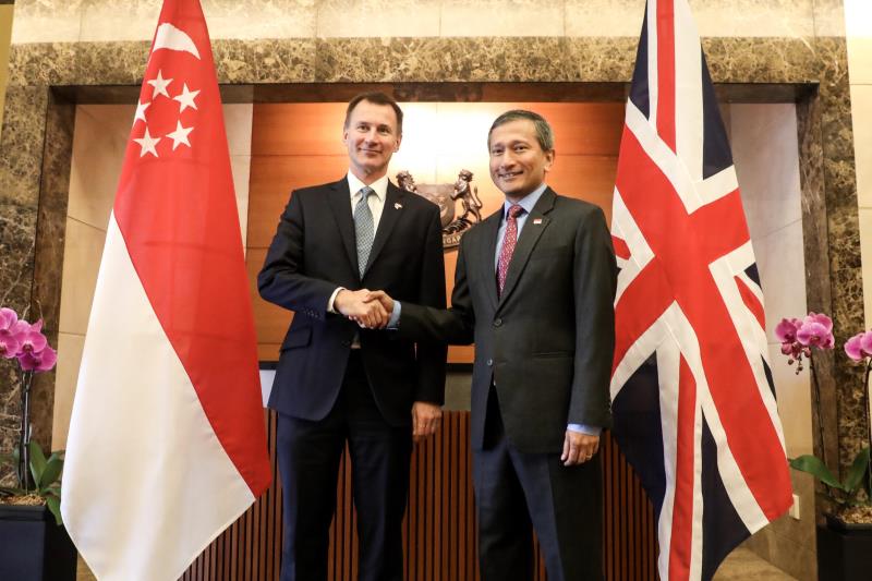 Call on Minister for Foreign Affairs Dr Vivian Balakrishnan by Secretary of State for Foreign and Commonwealth Affairs of the United Kingdom The Right Honourable Jeremy Hunt MP