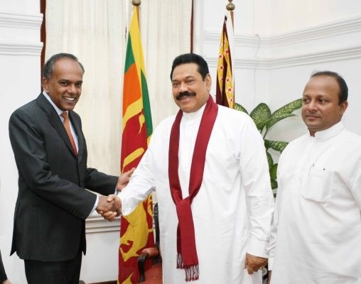 (website) Minister Shanmugam called on President Mahinda Rajapaksa on 1 June 2012