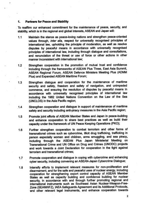 Implementation Plan of the Vision Statement on ASEAN-Japan Friendship and Cooperation - Shared Vision, Shared Identify, Shared Future-2