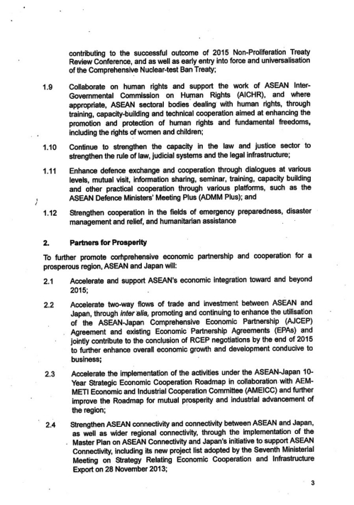 Implementation Plan of the Vision Statement on ASEAN-Japan Friendship and Cooperation - Shared Vision, Shared Identify, Shared Future-3