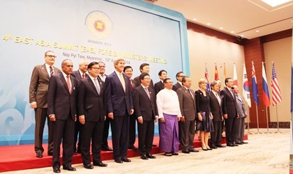 MFA20140810_Minister Shanmugam with the East Asia Summit (EAS) Ministers at the 4th EAS Foreign Ministers' Meeting