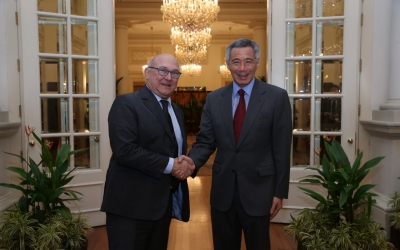 Call on Prime Minister Lee Hsien Loong by French Minister of Finance and Public Accounts Mr Michel Sapin.