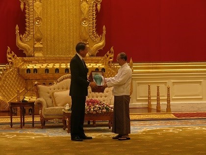 Call on President U Thein Sein by Deputy Prime Minister Teo Chee Hean, 1 July 2015