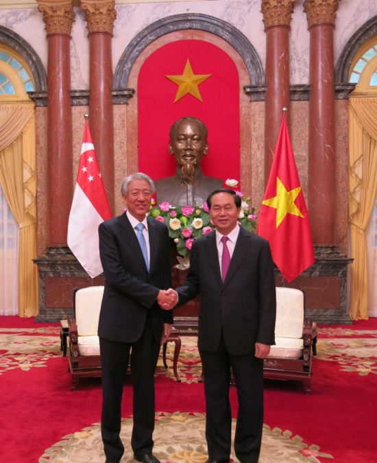 DPM Teo Chee Hean called on Vietnam President Tran Dai Quang on 12 September 2016